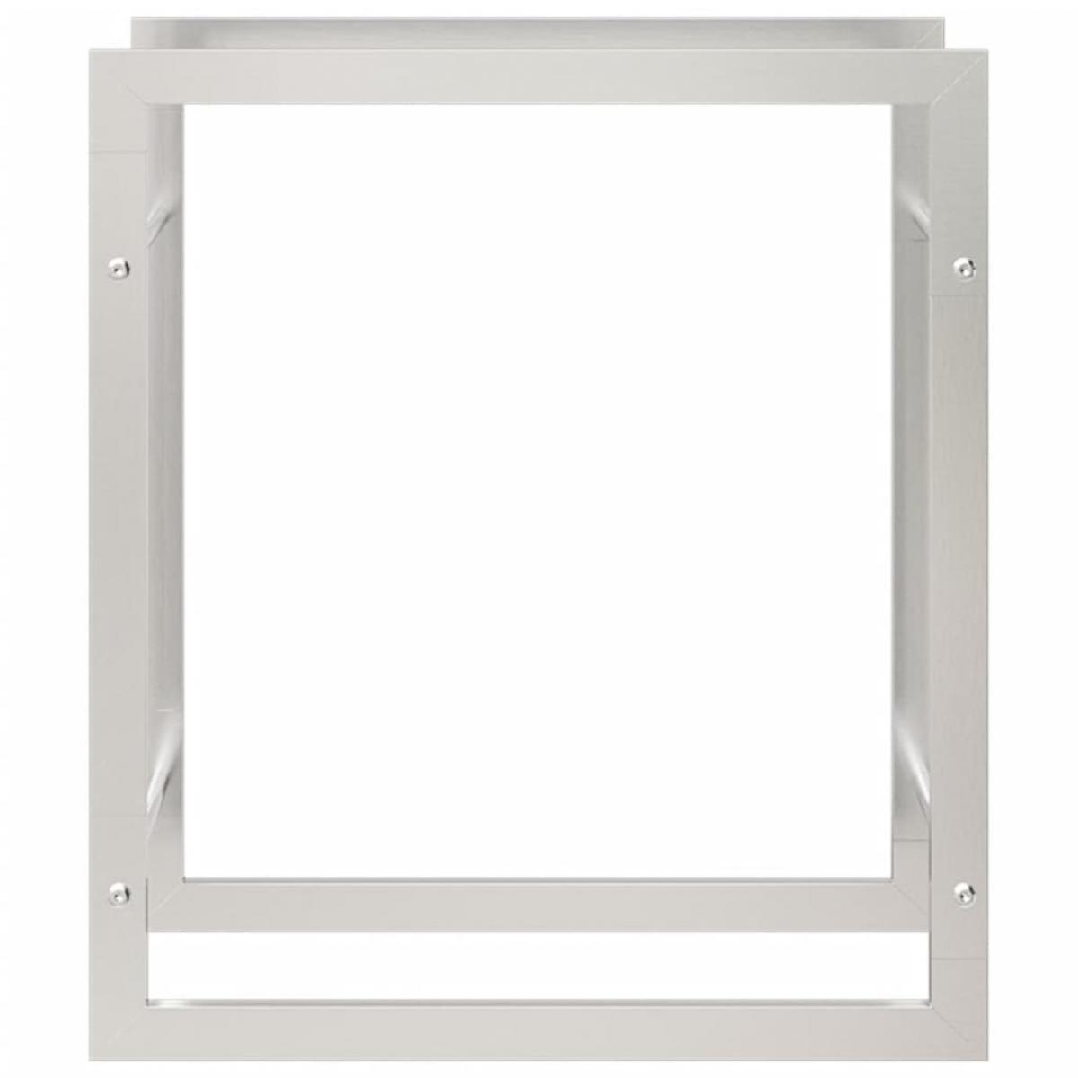 Estante para leña acero inoxidable 50x28x56 cm