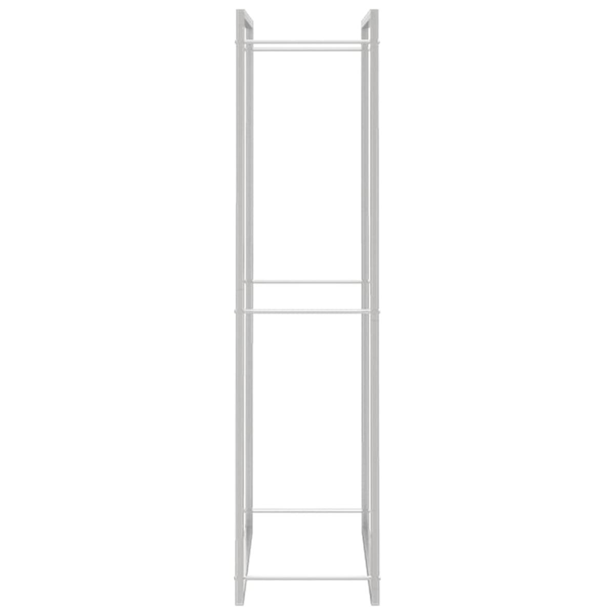 Estante para leña acero inoxidable 110x28x116 cm