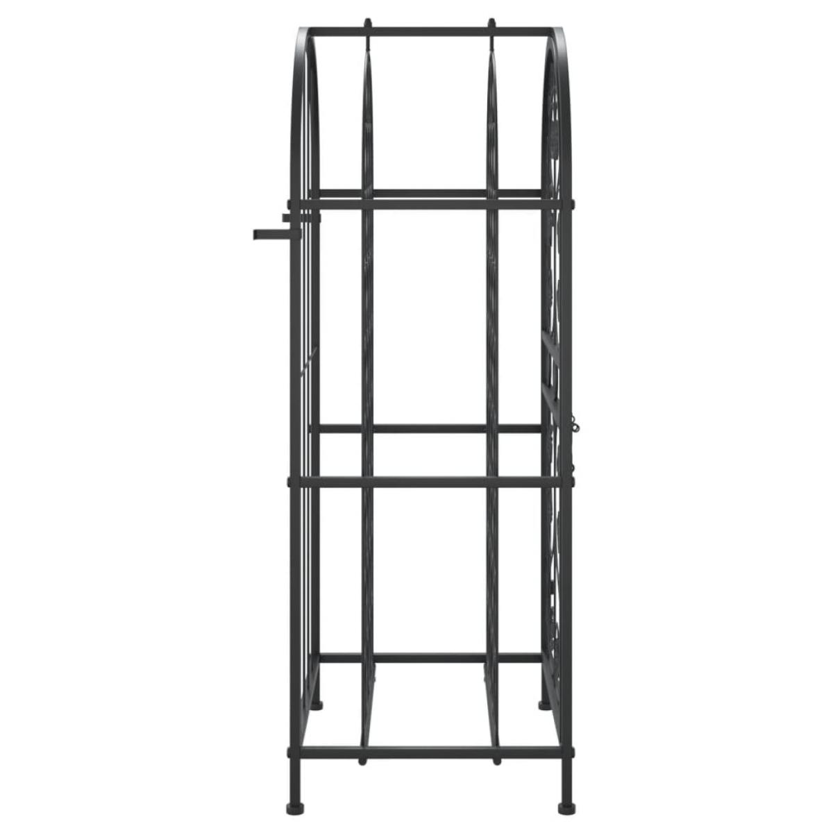Botellero para 33 botellas hierro forjado negro 45x36x100 cm