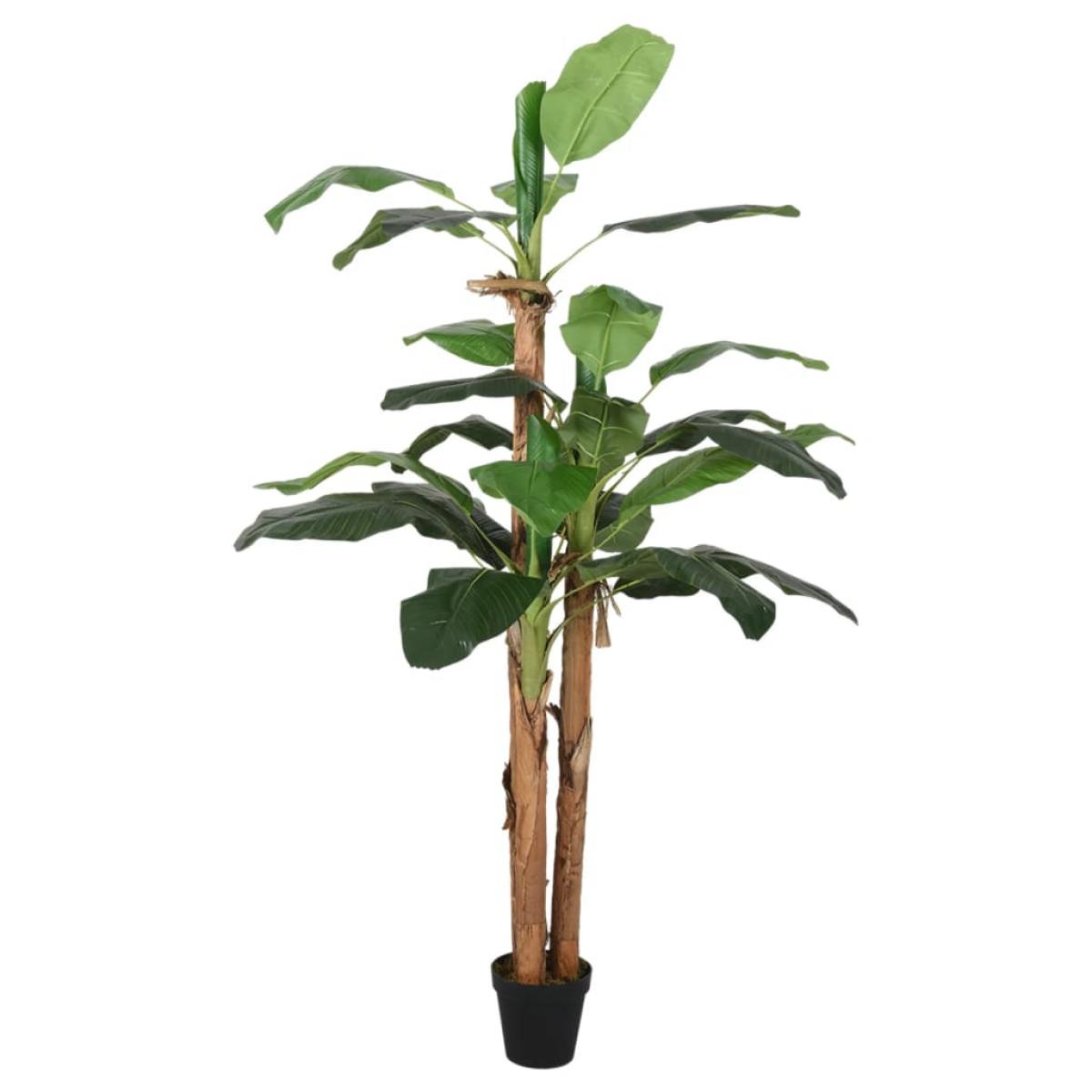 Árbol de plátano artificial 18 hojas verde 150 cm
