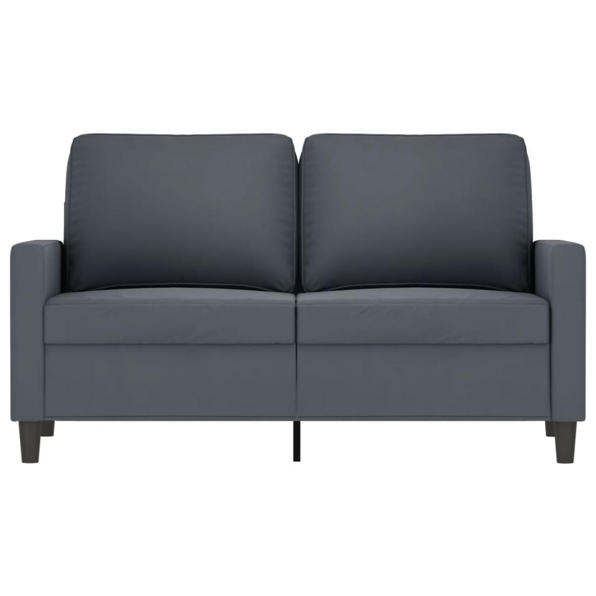 Sofá de 2 plazas de terciopelo gris oscuro 120 cm