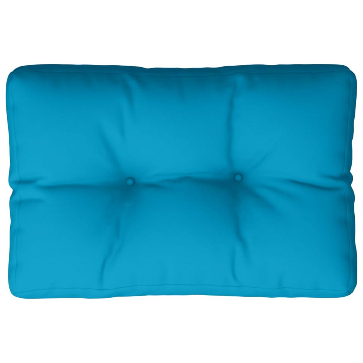 Cojín para sofá de palets de tela azul claro 50x40x12 cm