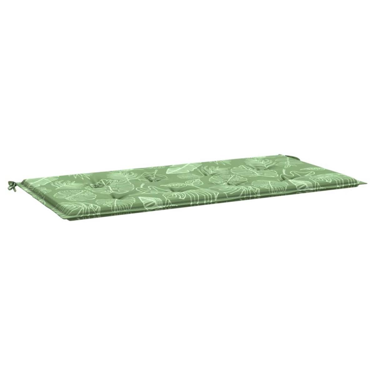 Cojín banco de jardín tela Oxford estampado hojas 100x50x3 cm