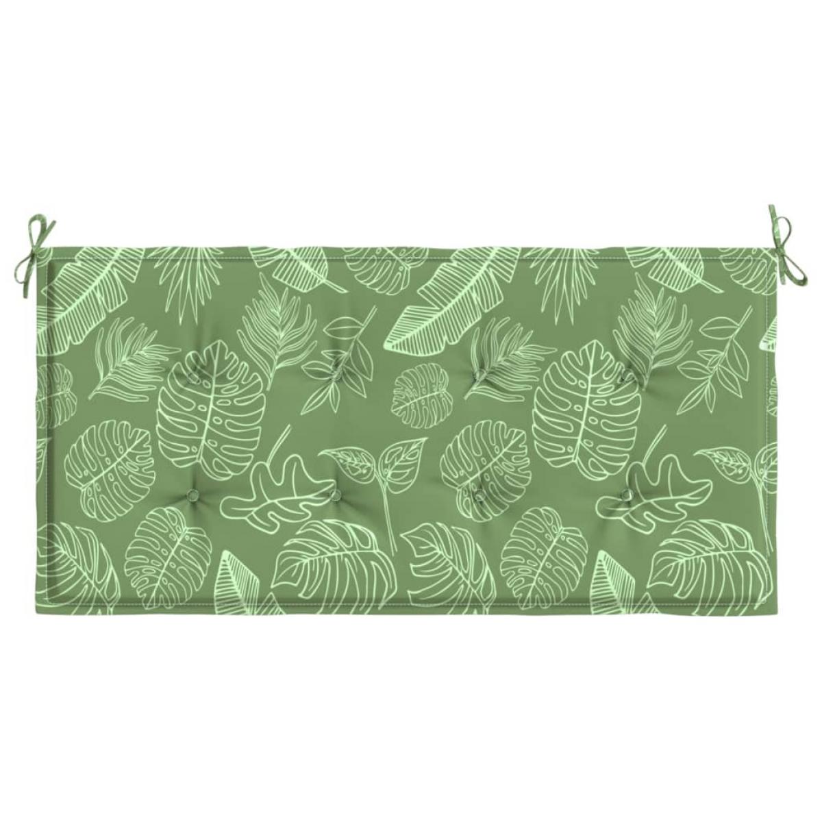 Cojín banco de jardín tela Oxford estampado hojas 100x50x3 cm