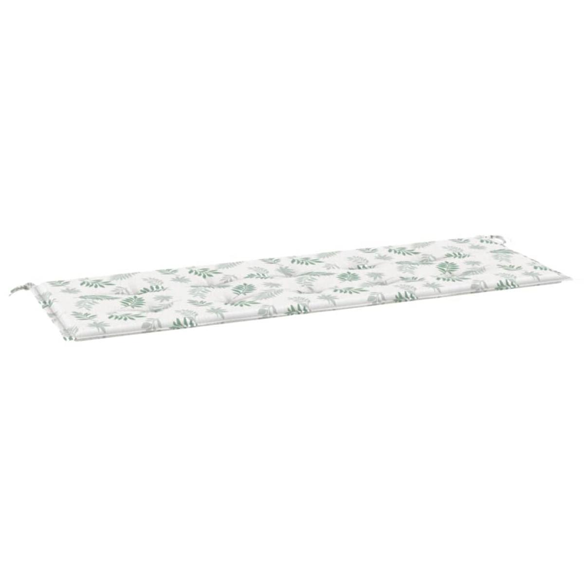 Cojín banco de jardín tela Oxford estampado hojas 150x50x3 cm