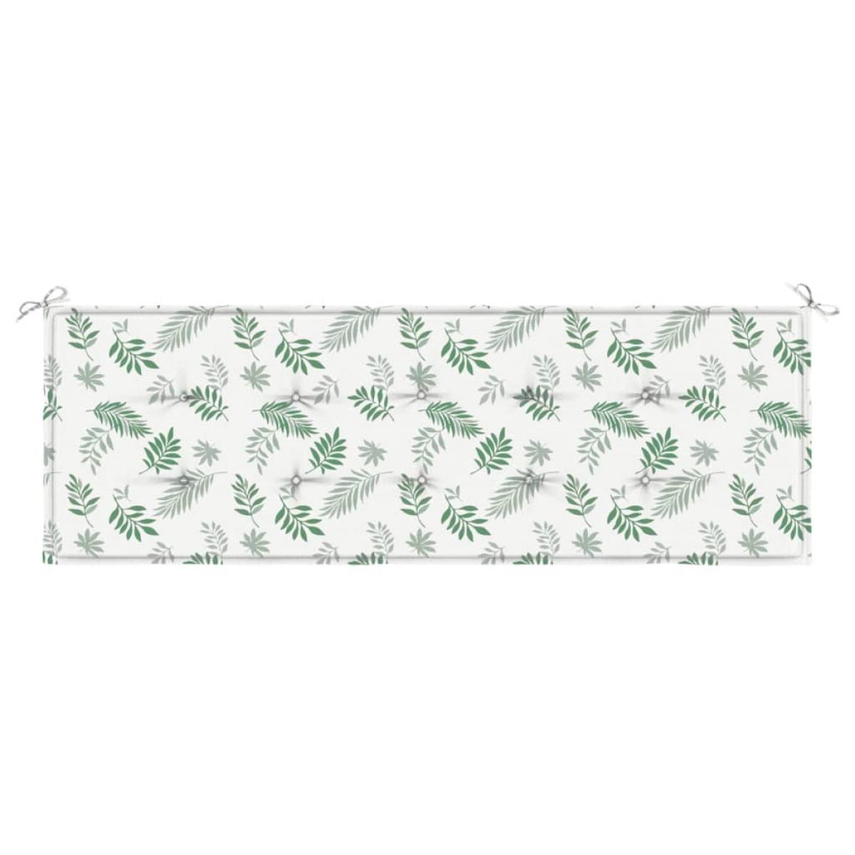 Cojín banco de jardín tela Oxford estampado hojas 150x50x3 cm