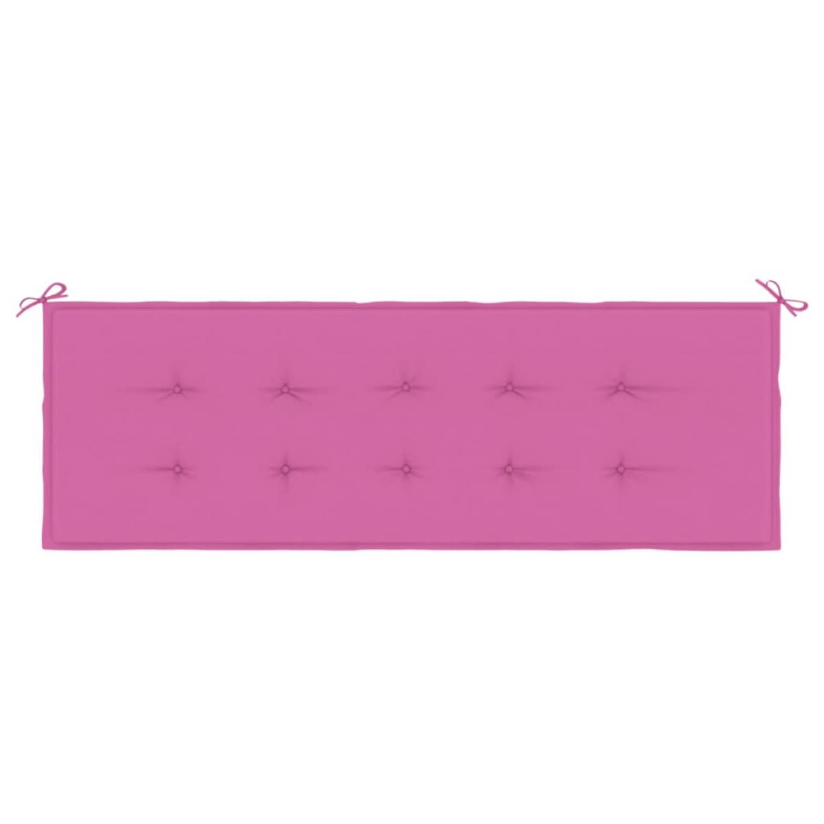 Cojín para banco de jardín tela Oxford rosa 150x50x3 cm