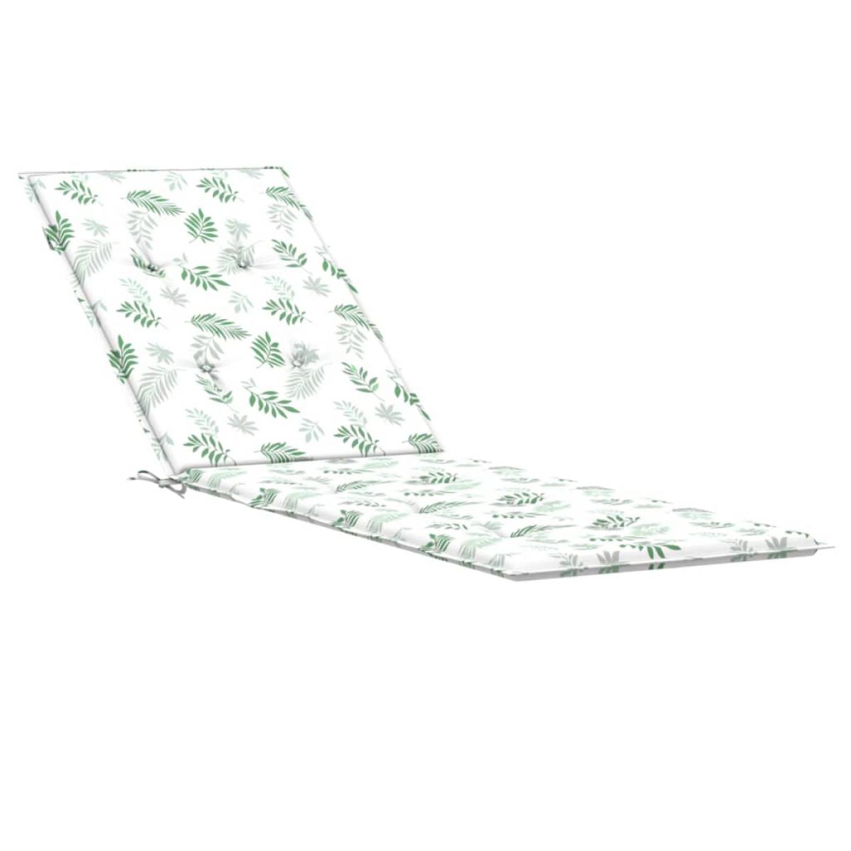 Cojín para tumbona tela Oxford estampado de hojas