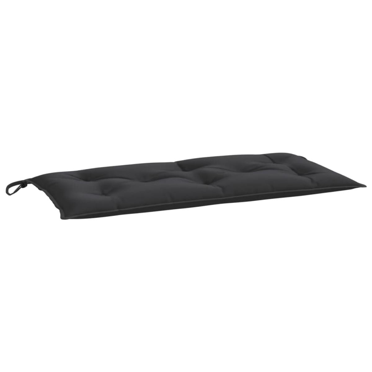 Cojines de banco de jardín 2 uds tela Oxford negro 100x50x7 cm