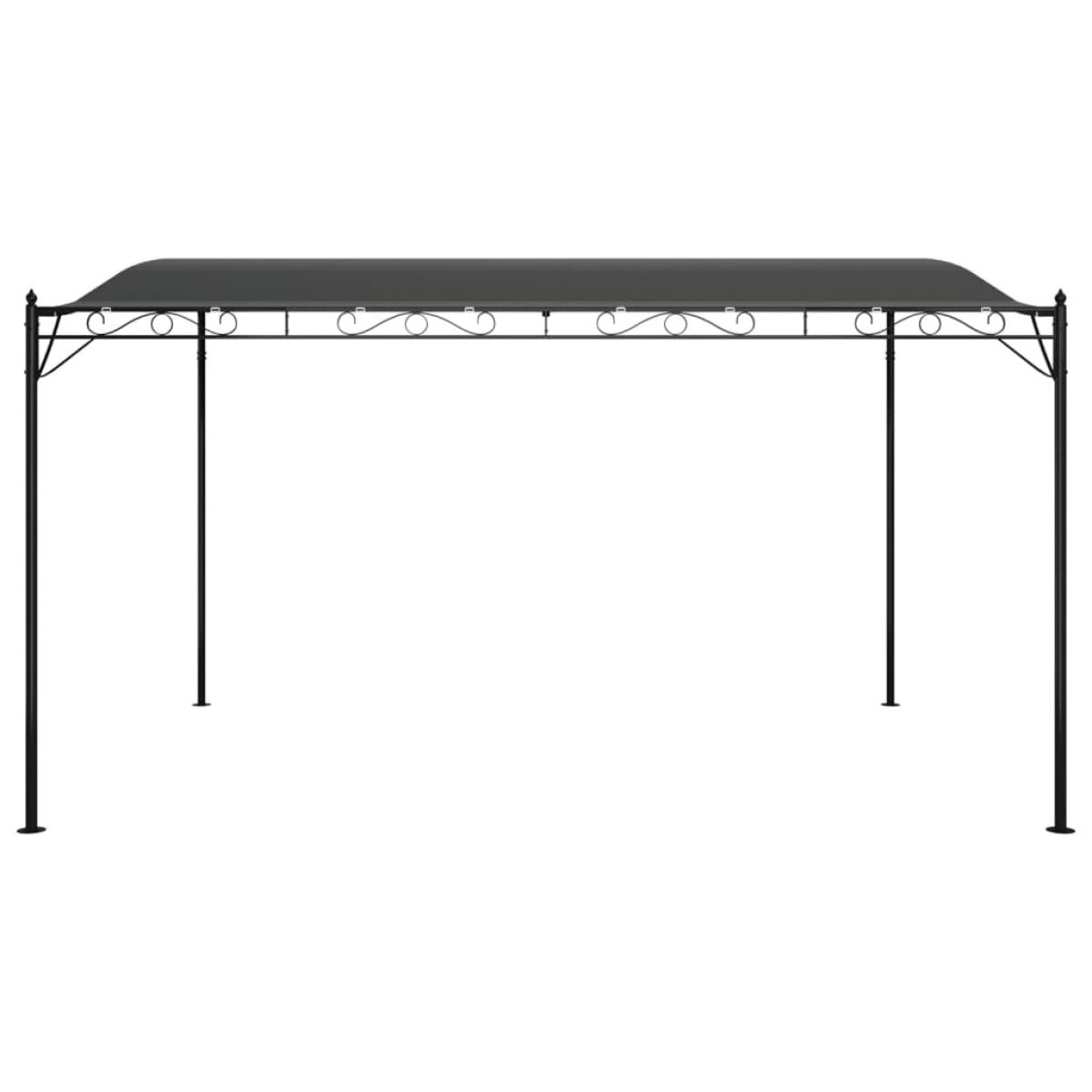 Toldo acero y tela gris antracita 4x3 m 180 g/m²