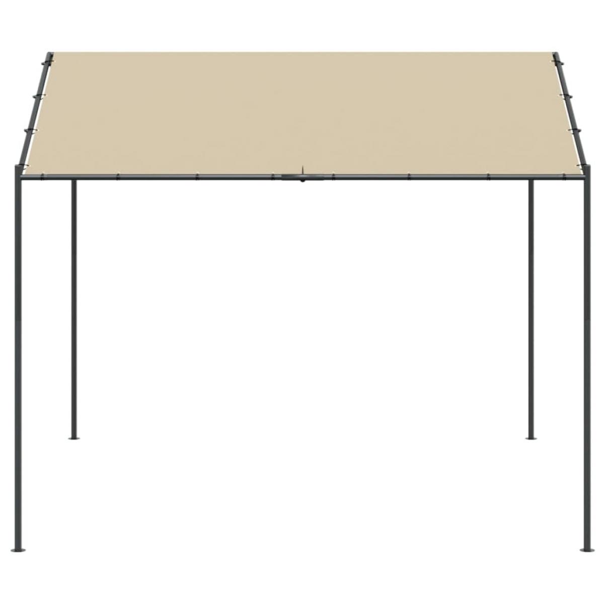Carpa acero y tela beige 3x3 m