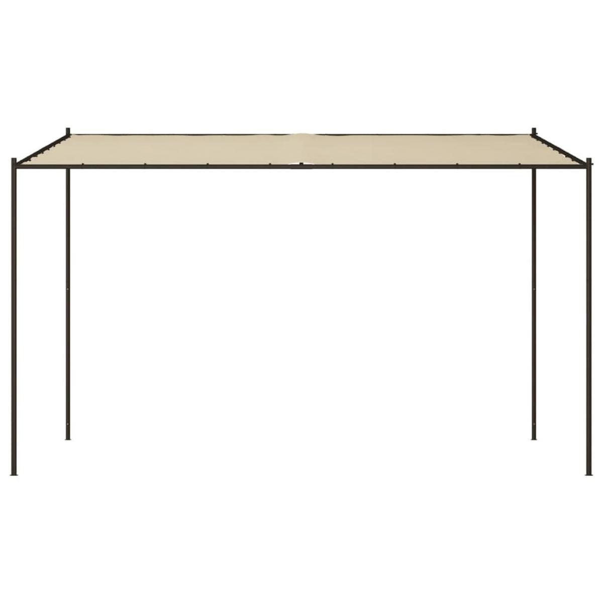 Cenador acero y tela beige 4x4 m 180 g/m²