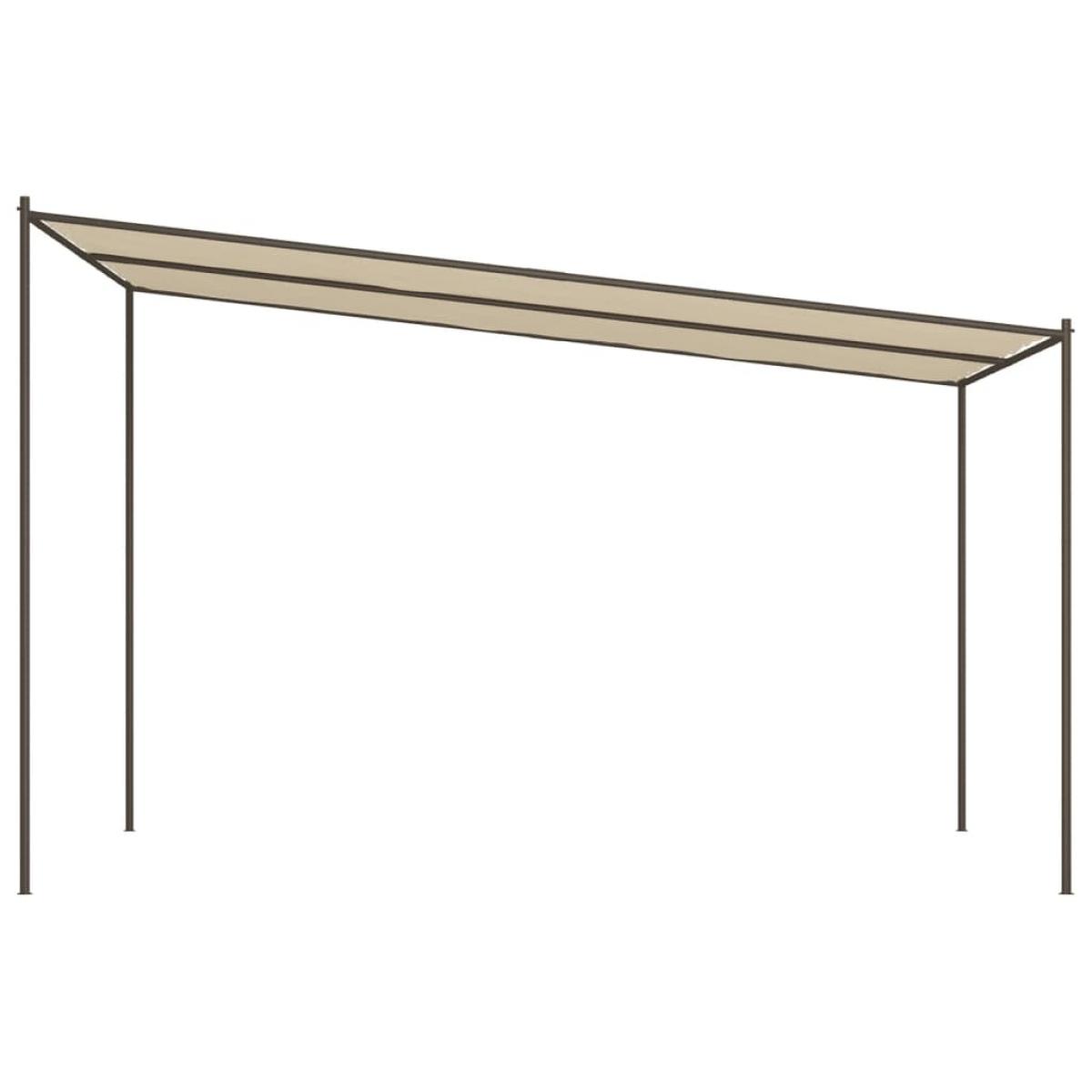 Cenador acero y tela beige 4x4 m 180 g/m²
