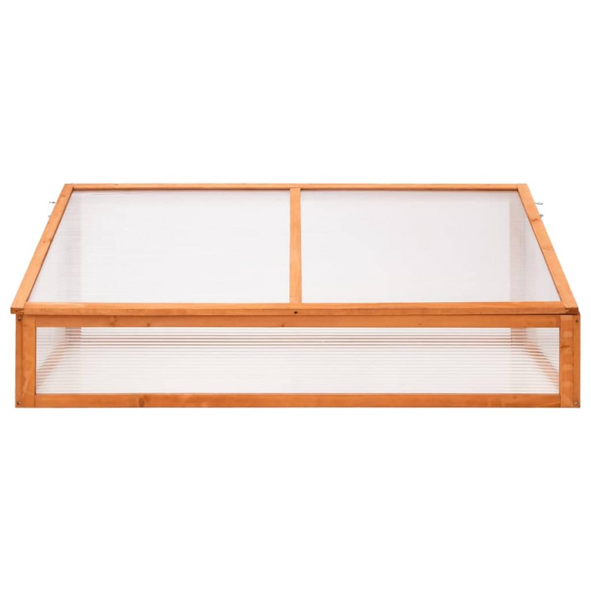 Invernadero madera de abeto naranja 110x58,5x39 cm