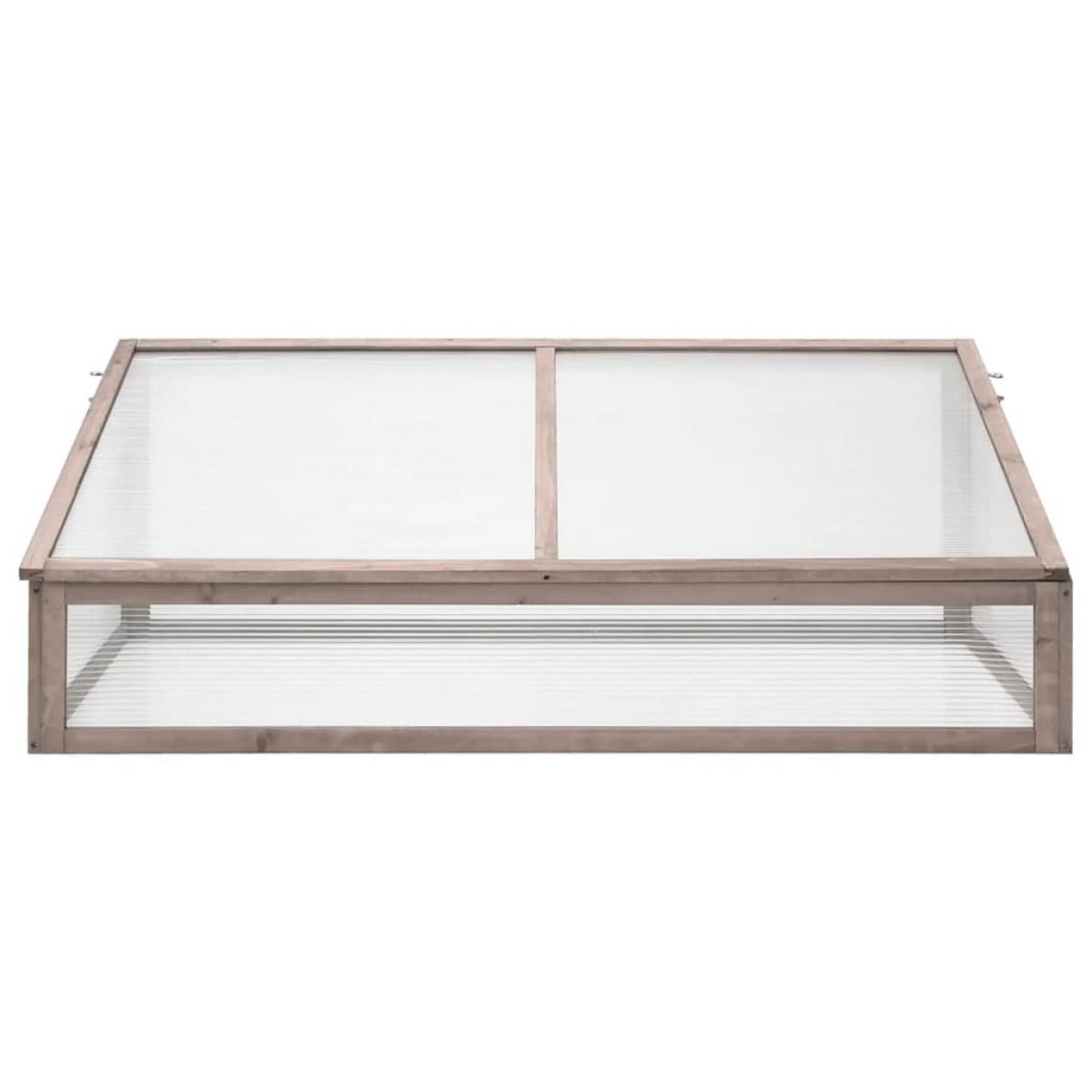 Invernadero madera de abeto gris 110x58,5x39 cm