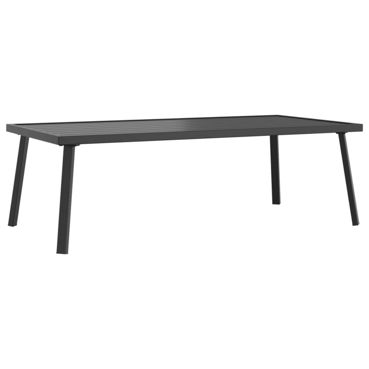 Mesa de centro para jardín acero gris antracita 110x55x35 cm