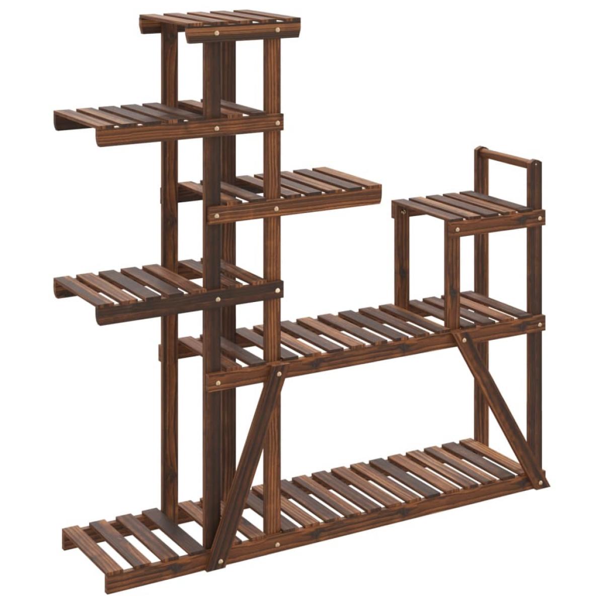 Soporte para flores de madera maciza abeto 110x25x111 cm