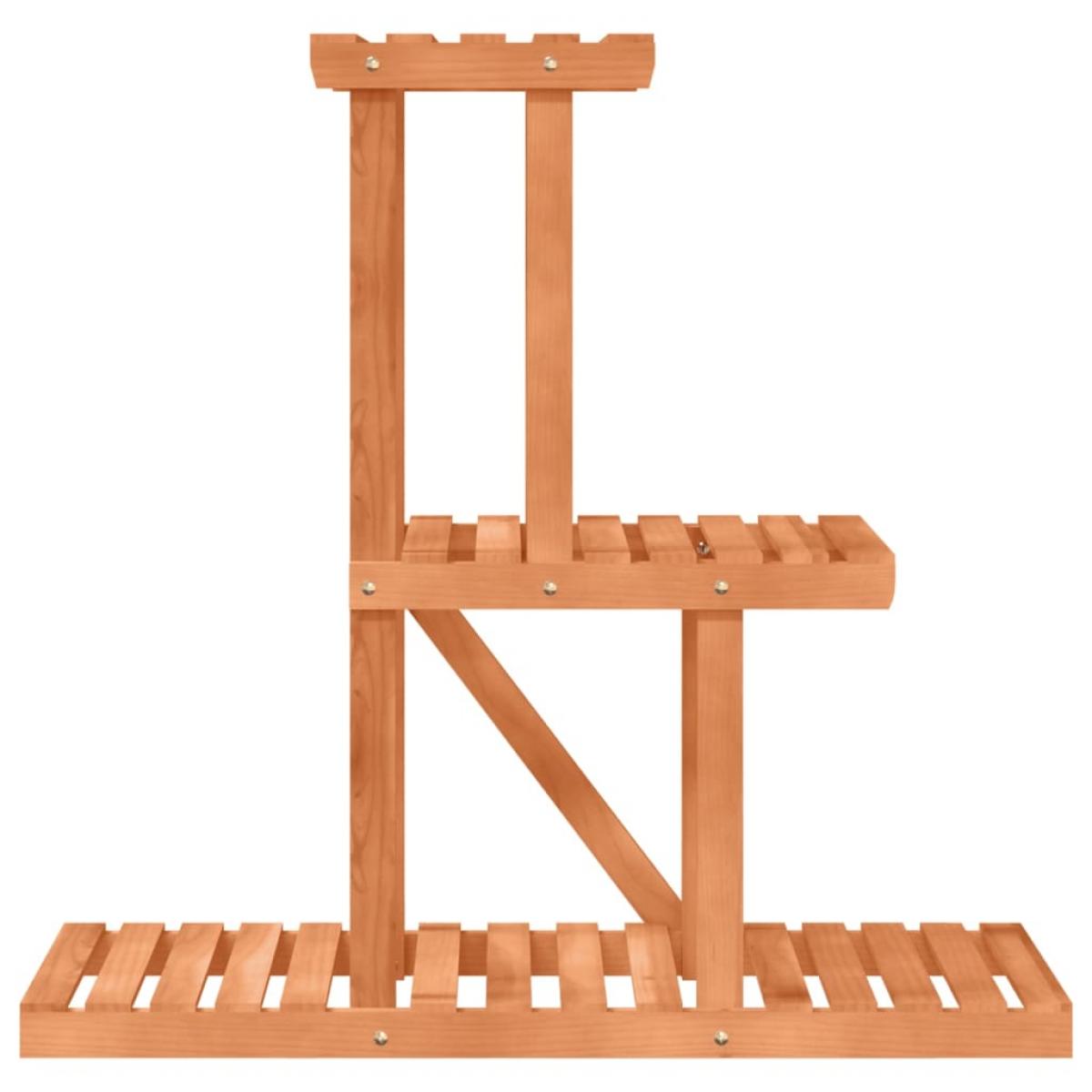 Soporte para flores de madera maciza abeto 81x25x75,5 cm