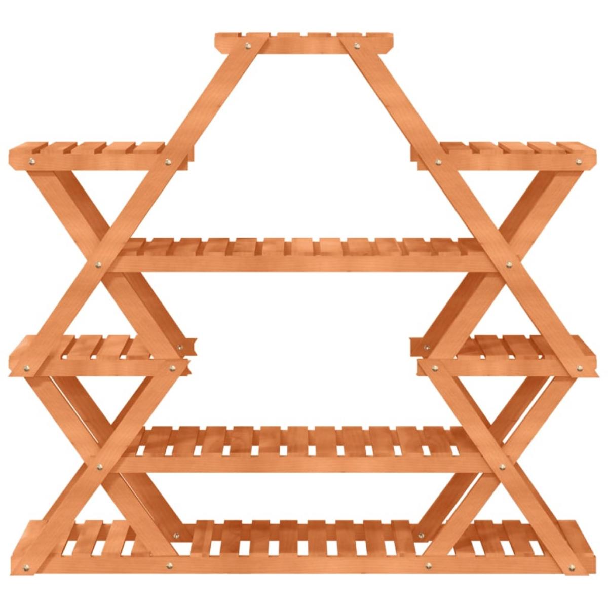Soporte para flores de madera maciza abeto 110x25x105 cm