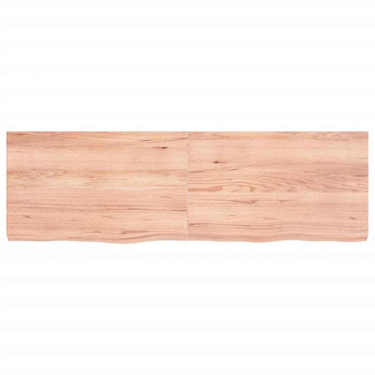 Estante pared madera roble tratada marrón claro 160x50x(2-6) cm