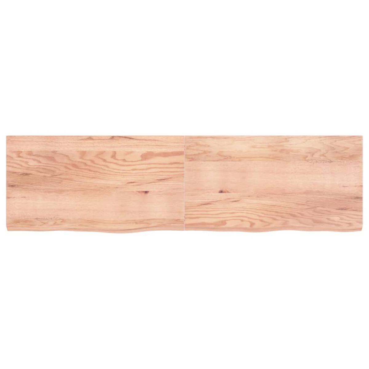 Estante pared madera roble tratada marrón claro 220x60x(2-6) cm