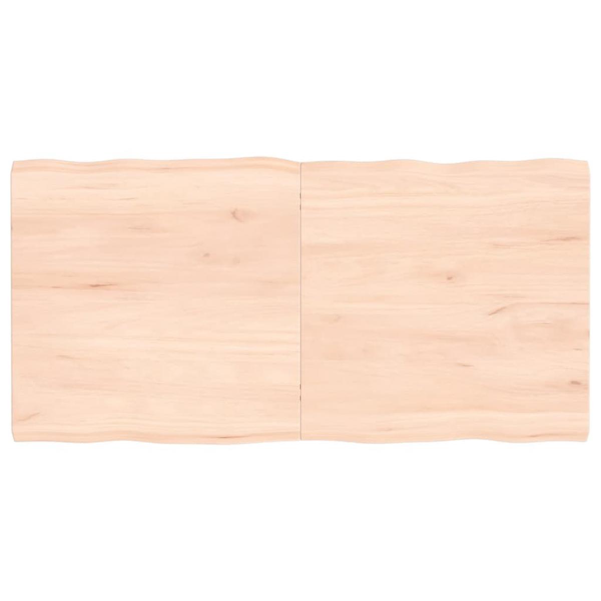 Tablero de mesa madera maciza borde natural 120x60x(2-4) cm