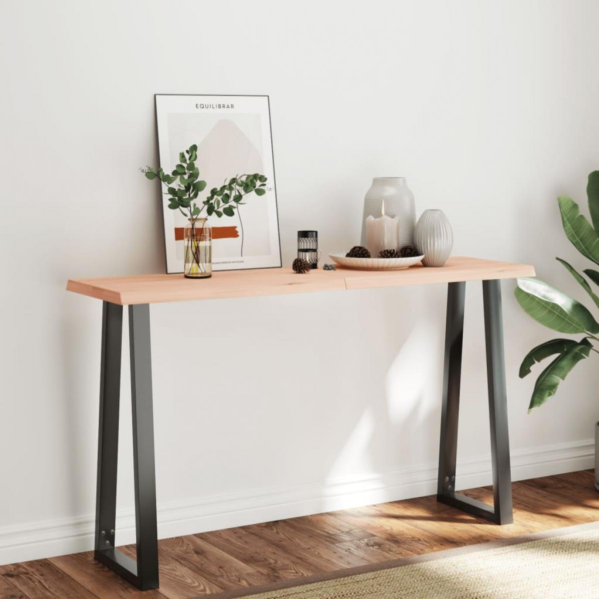 Tablero de mesa madera maciza borde natural 160x50x(2-4) cm