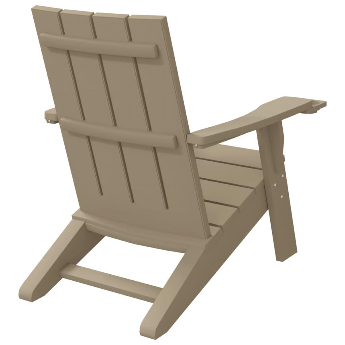 Silla de jardín Adirondack marrón claro 75x88,5x89,5 cm