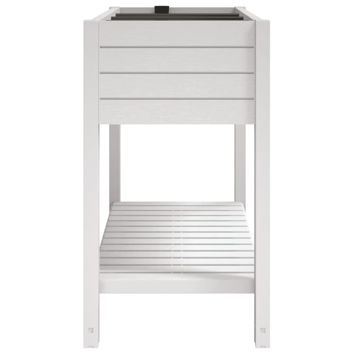 Jardinera alta polipropileno blanco 110x45x79 cm