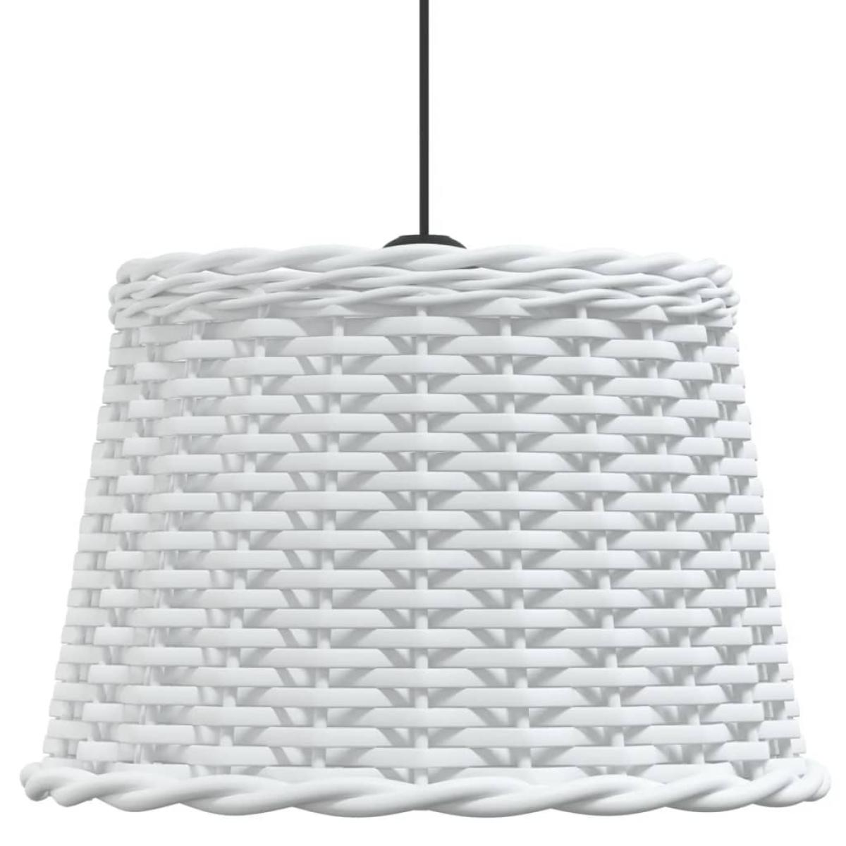 Pantalla para lámpara de techo mimbre blanco Ø40x26 cm
