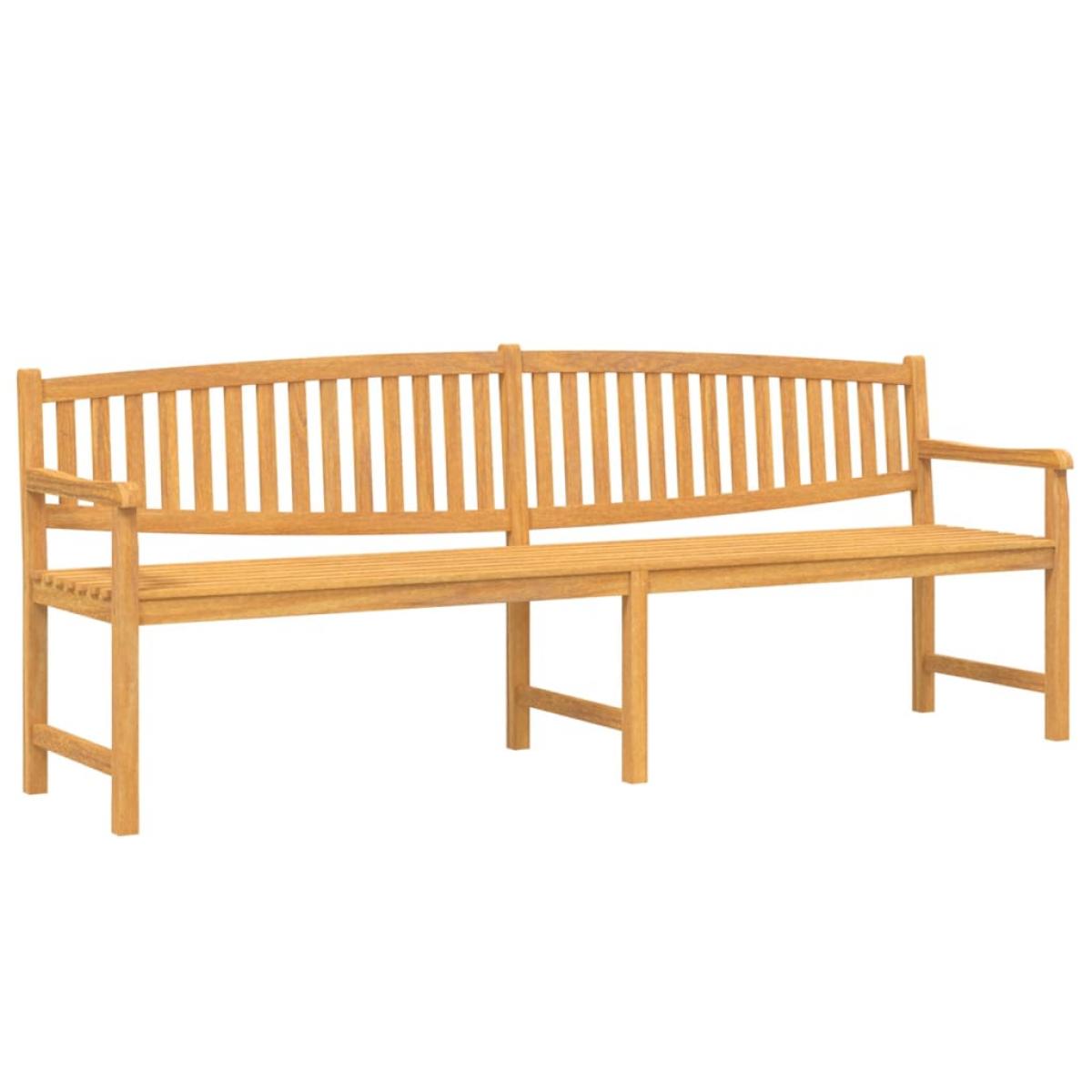 Banco de jardín madera maciza de teca 228x59,5x90 cm