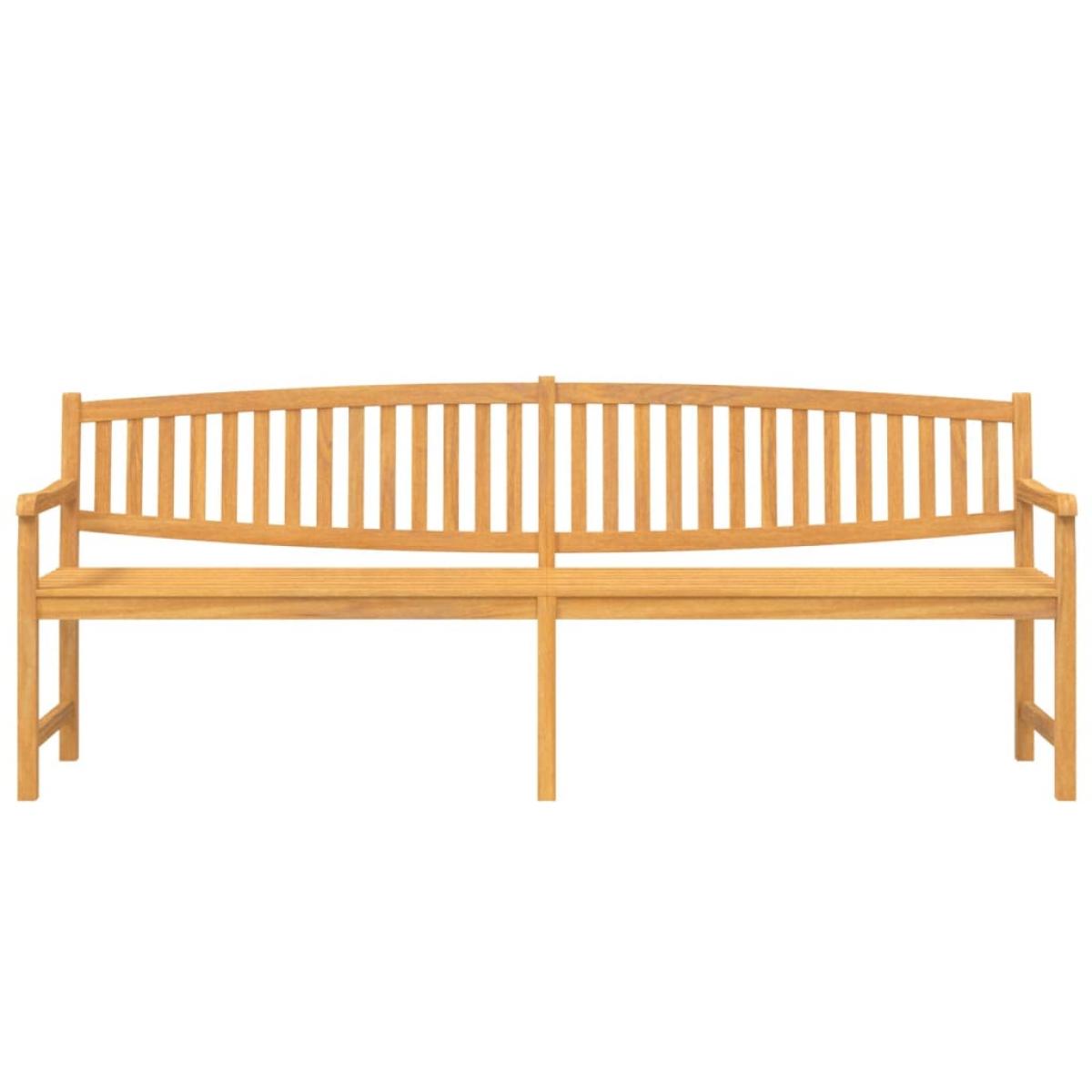 Banco de jardín madera maciza de teca 228x59,5x90 cm