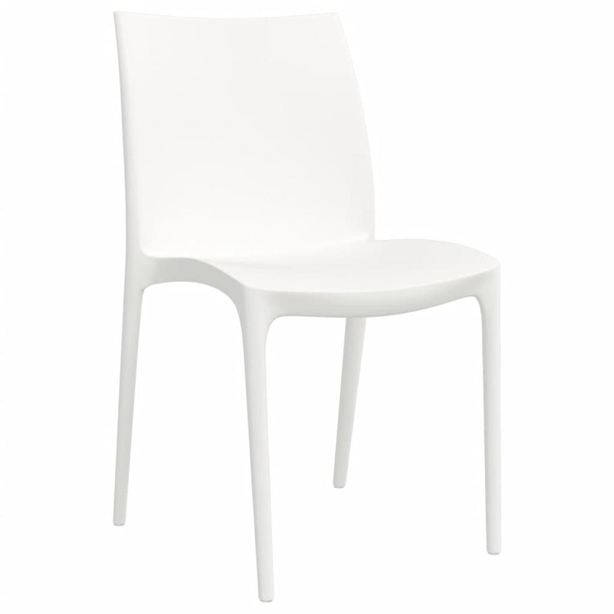 Sillas de jardín 2 uds polipropileno blanco 50x46x80 cm
