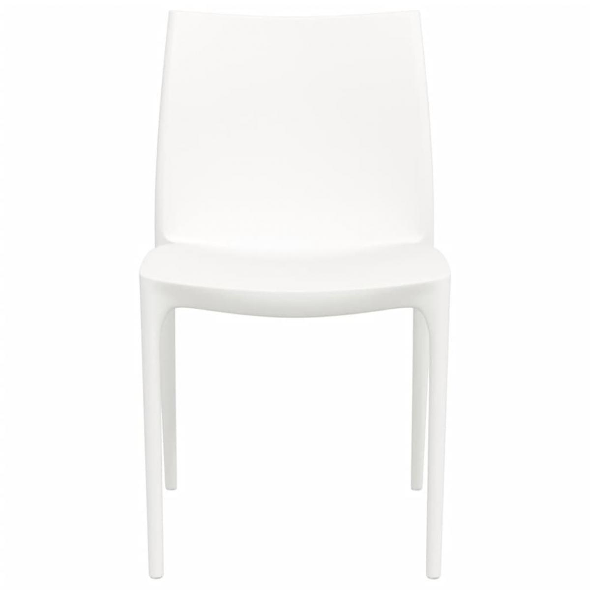Sillas de jardín 2 uds polipropileno blanco 50x46x80 cm