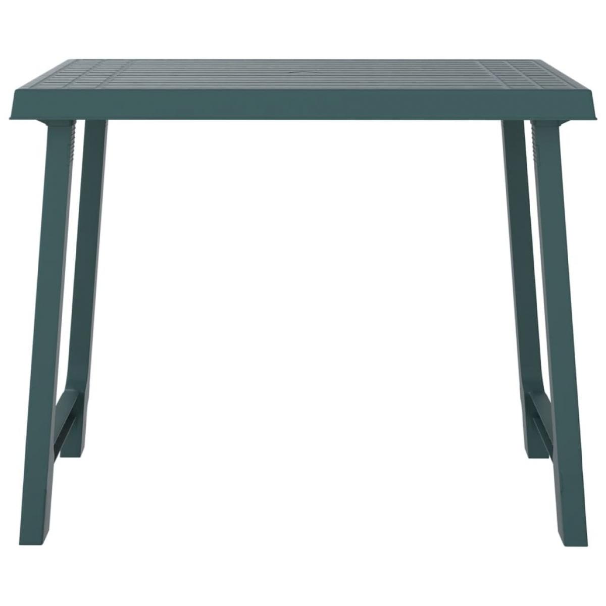 Mesa de camping con aspecto de madera PP verde 79x56x64 cm