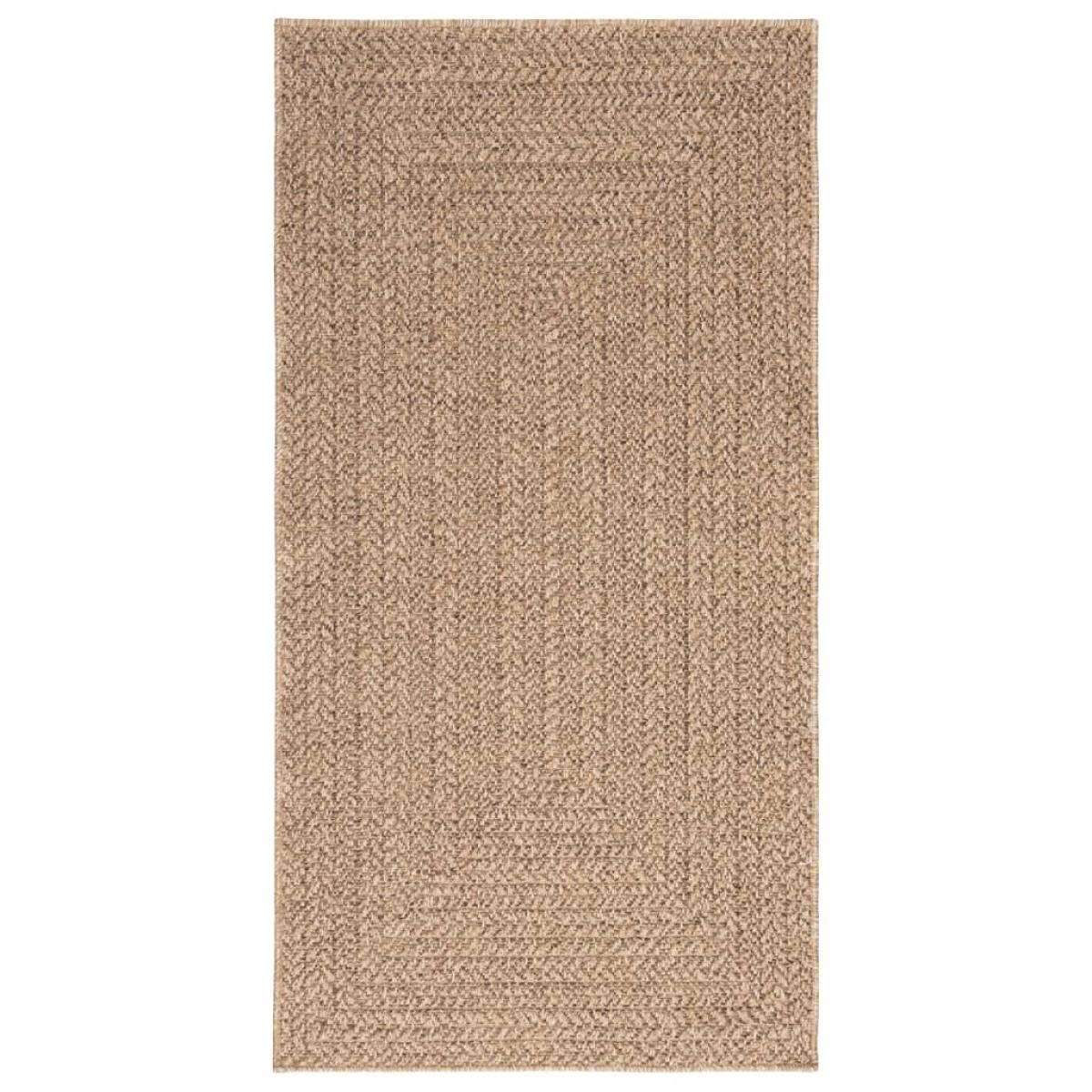 Alfombra ZIZUR apariencia de yute interior y exterior 80x150 cm
