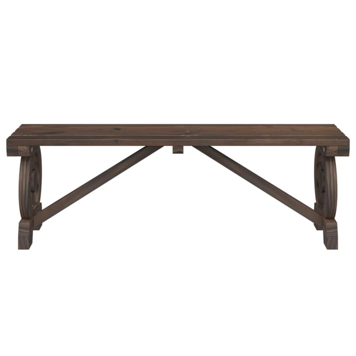 Banco de jardín madera maciza abeto 115 cm