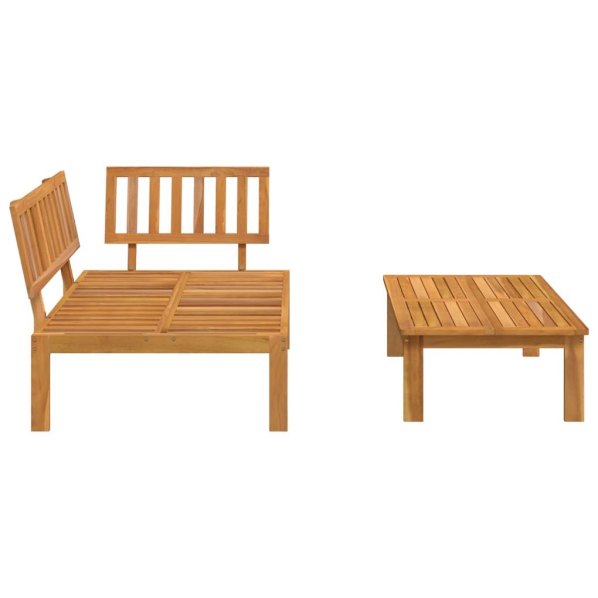 Set de sofás de palets de jardín 2 pzas madera maciza de acacia