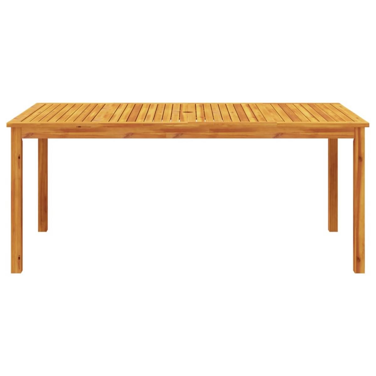 Mesa de comedor de jardín madera maciza de acacia 180x90x75 cm