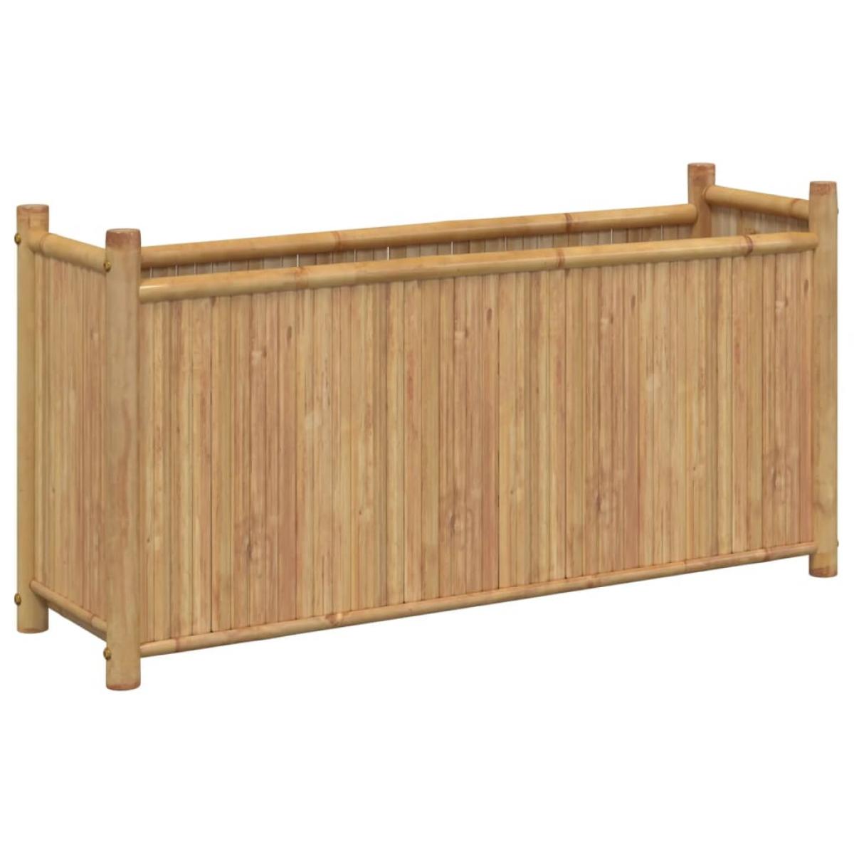 Jardinera de bambú 100x30x50 cm