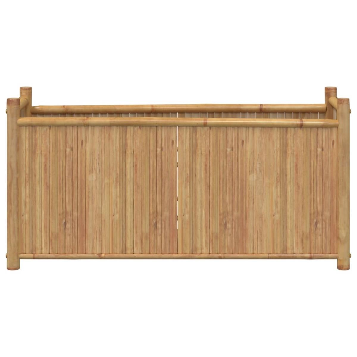 Jardinera de bambú 100x30x50 cm