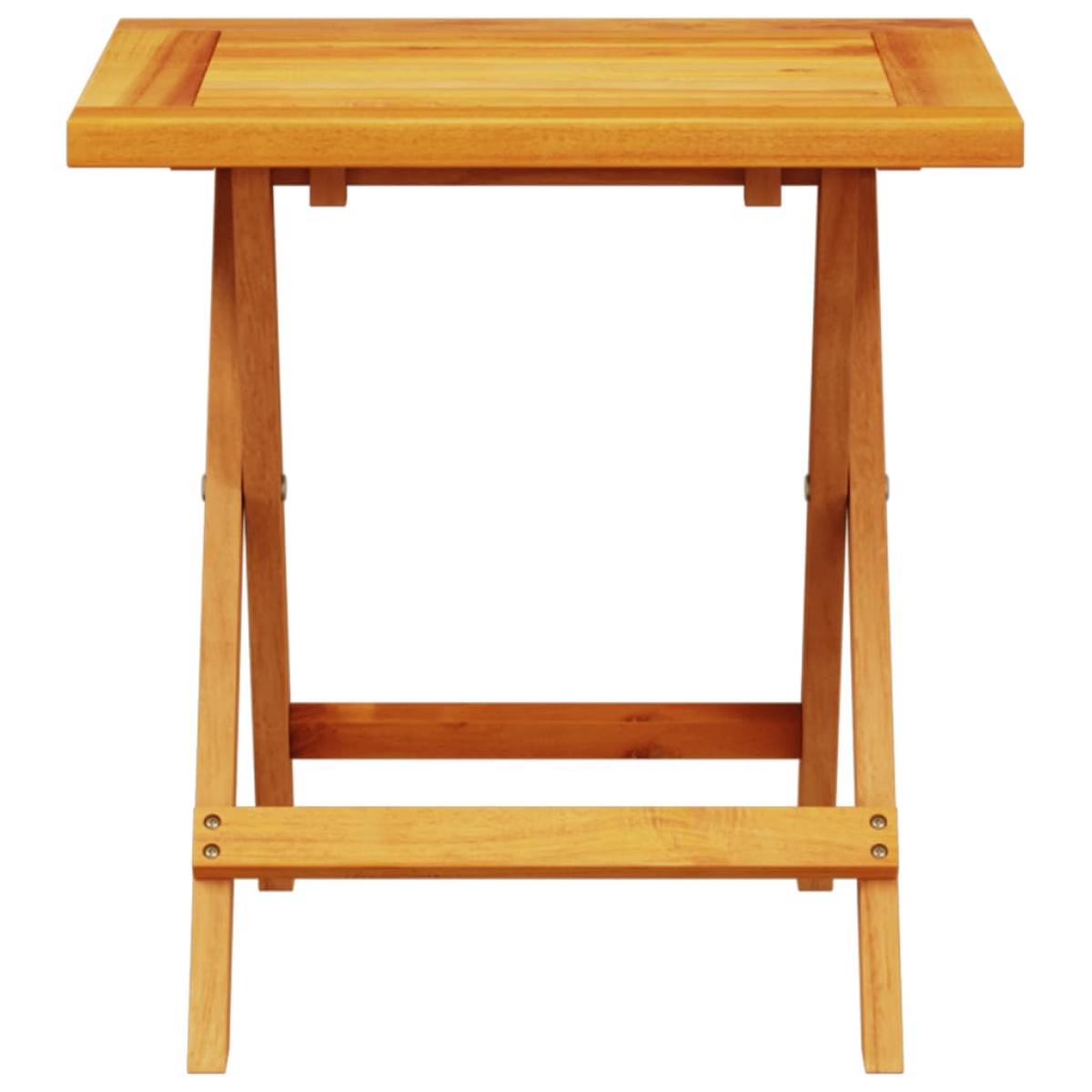 Mesa auxiliar de jardín madera maciza de acacia 40x40x40 cm