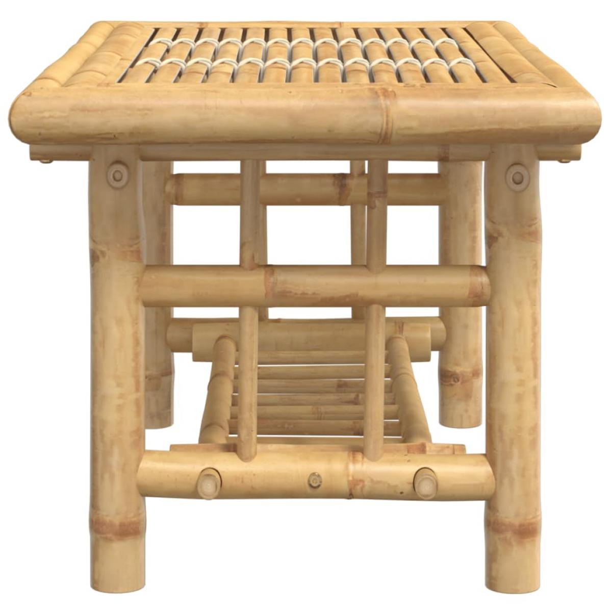 Mesa de centro de bambú 70x45x36 cm