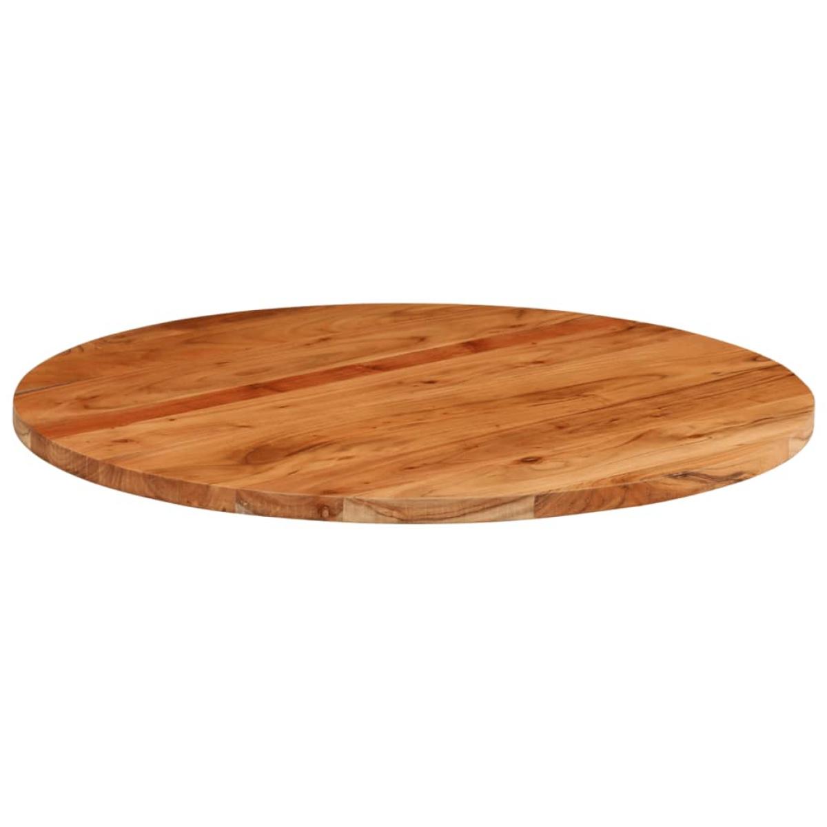 Tablero de mesa redondo madera maciza de acacia Ø90x2,5 cm
