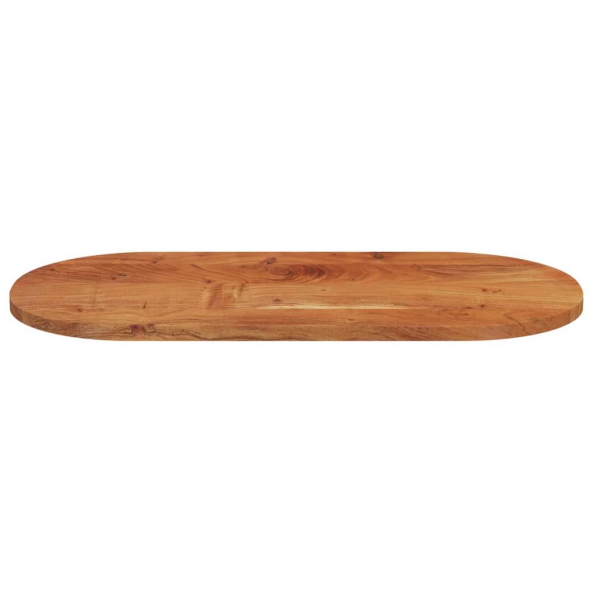 Tablero de mesa ovalado madera maciza de acacia 100x50x3,8 cm