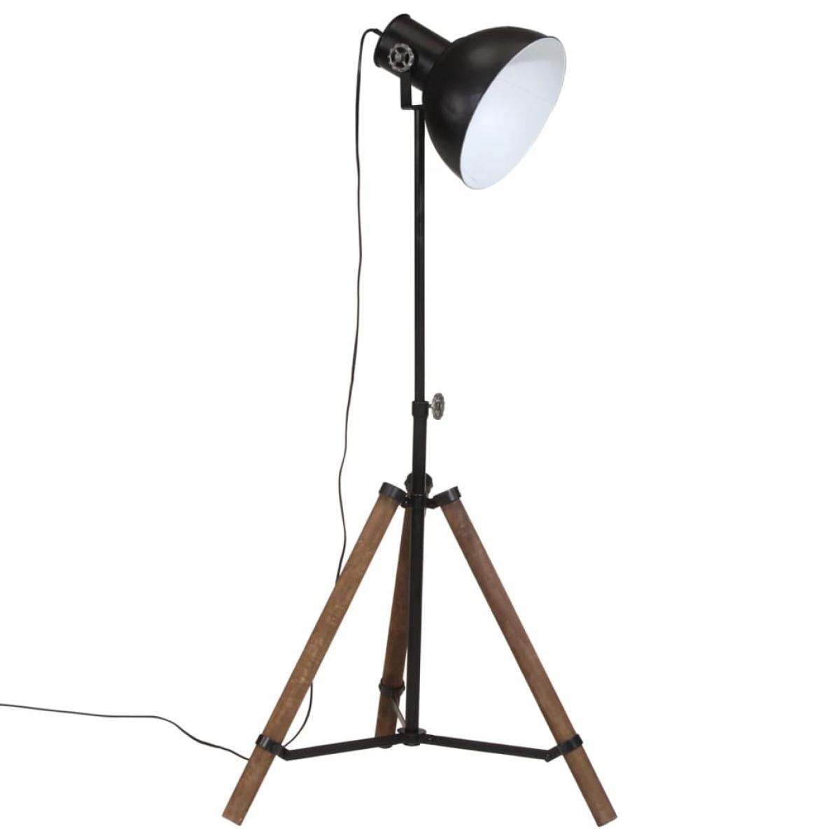 Lámpara de pie negra 25 W E27 75x75x90-150 cm