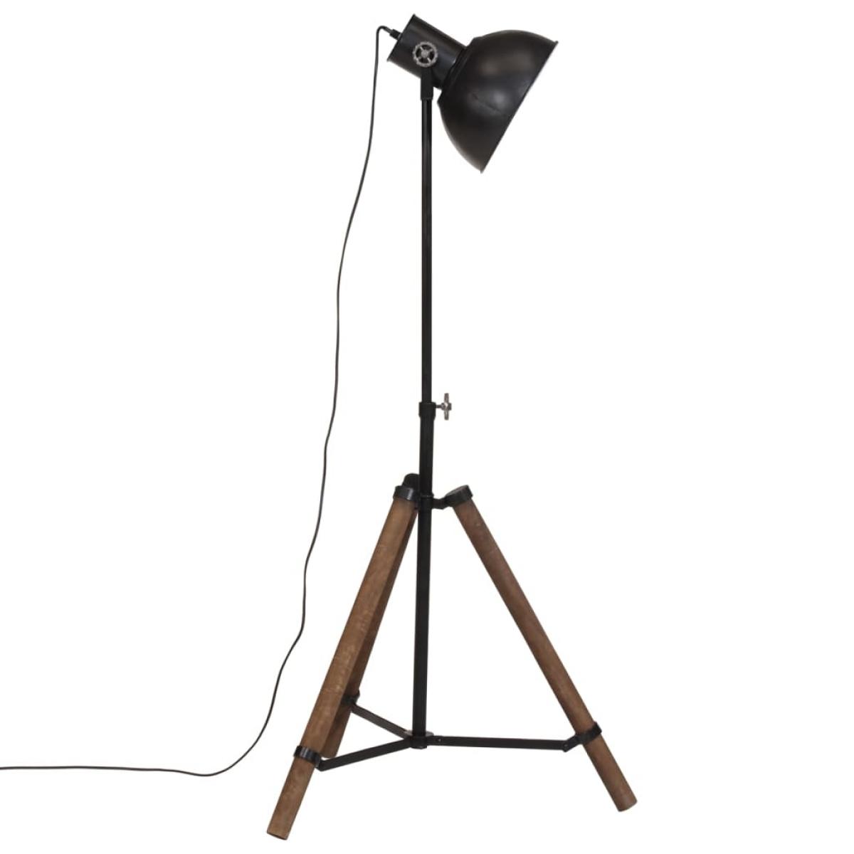 Lámpara de pie negra 25 W E27 75x75x90-150 cm