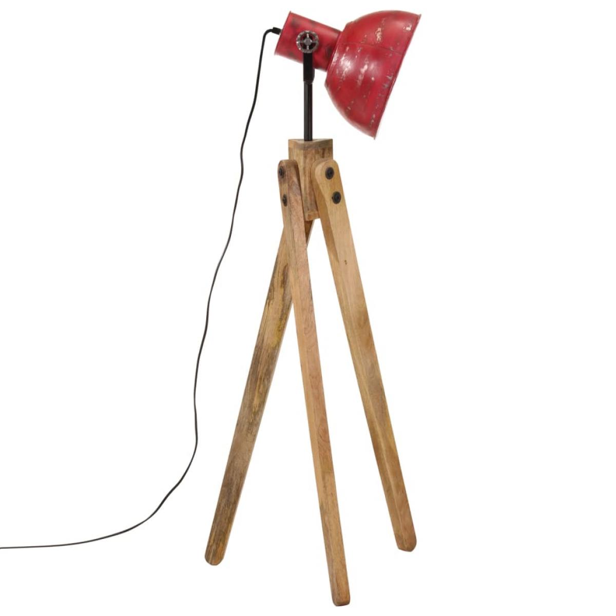 Lámpara de pie rojo desgastado 25 W E27 45x45x120 cm
