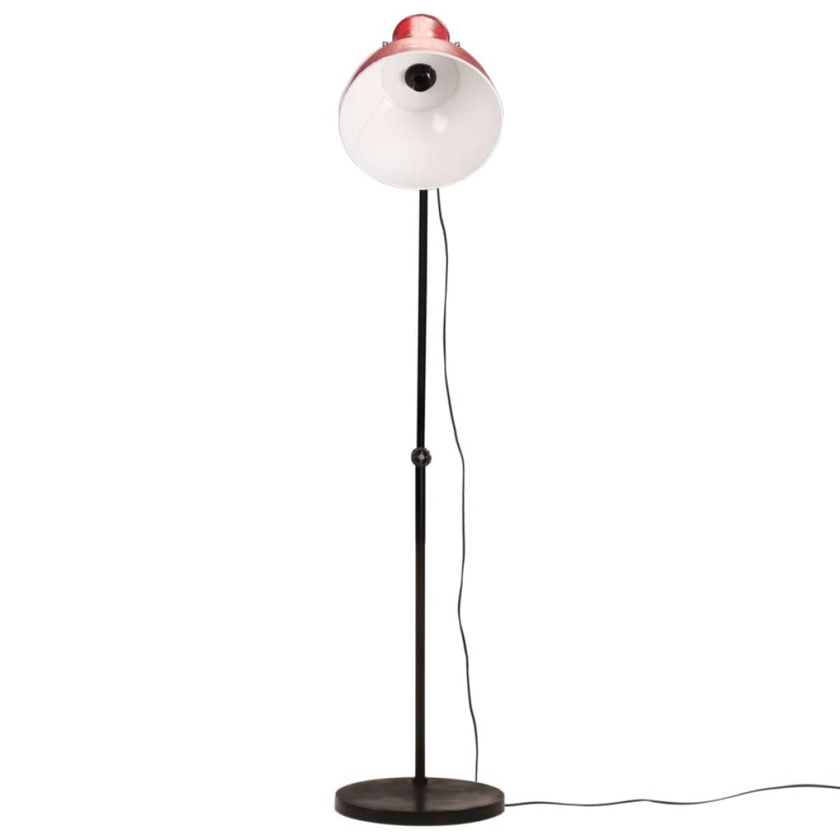 Lámpara de pie rojo desgastado 25 W E27 150 cm