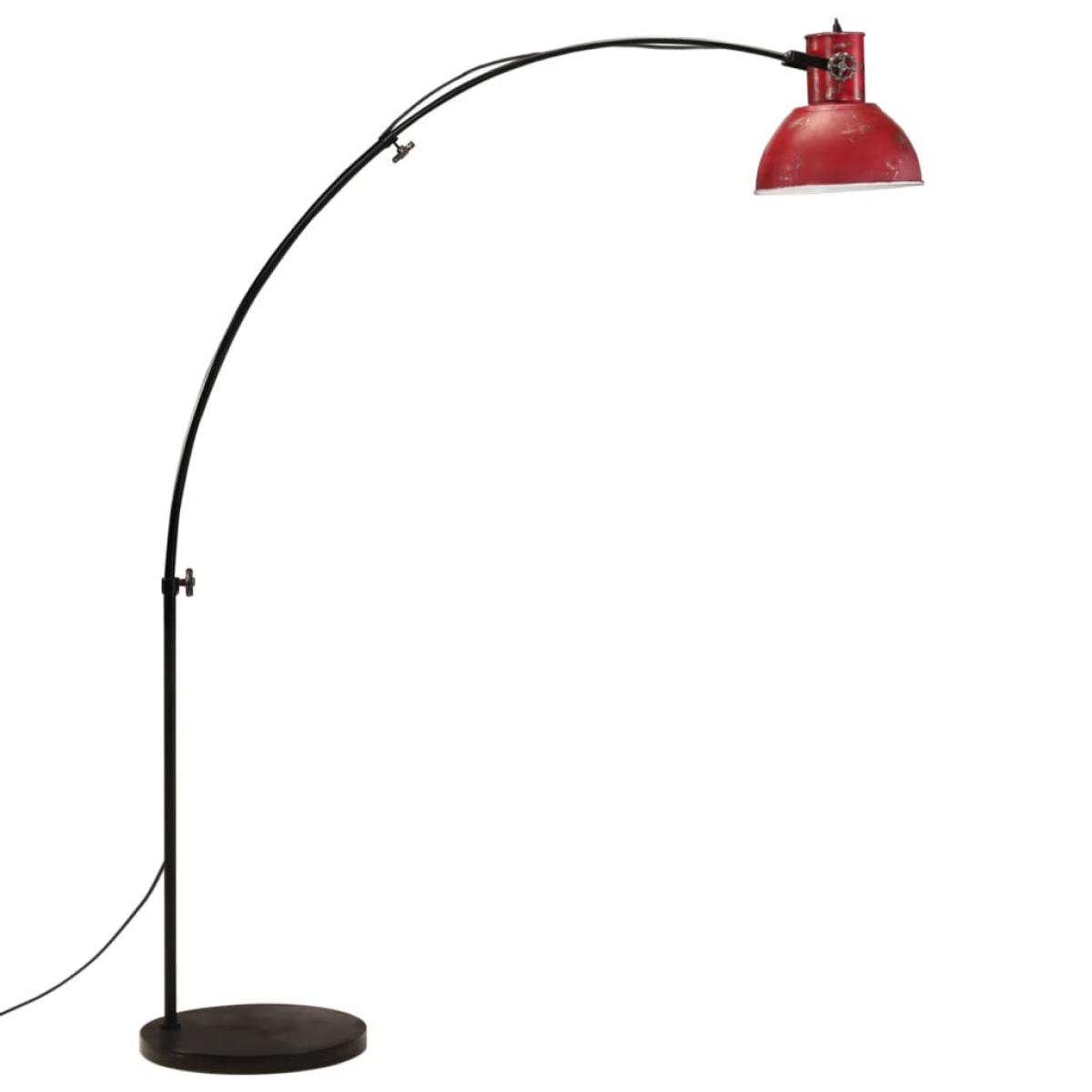Lámpara de pie rojo desgastado 25 W E27 150 cm